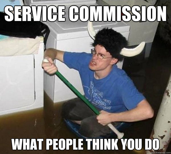 service commission What people think you do  They said