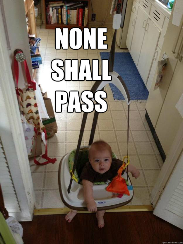 NONE SHALL PASS  Theodore the Bouncer