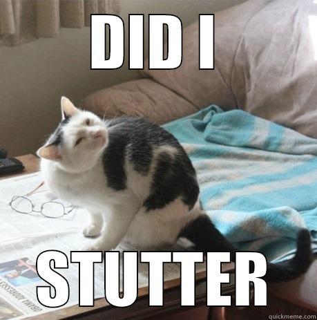 DID I STUTTER Misc