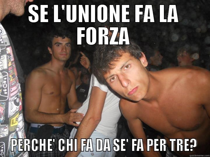 SE L'UNIONE FA LA FORZA PERCHE' CHI FA DA SE' FA PER TRE? Misc