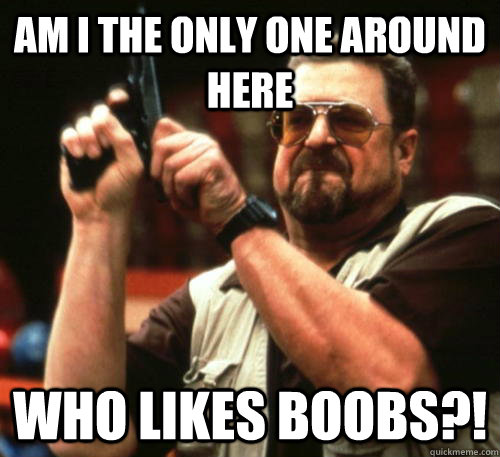 Am i the only one around here who likes BOOBS?!  Am I The Only One Around Here