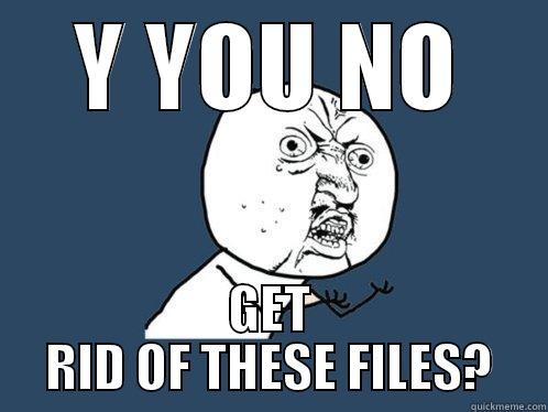 these files - Y YOU NO GET RID OF THESE FILES? Y U No