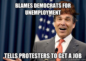 Blames Democrats for unemployment Tells Protesters to get a job - Blames Democrats for unemployment Tells Protesters to get a job  Misc