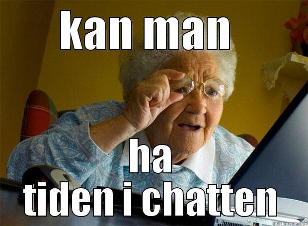 KAN MAN  HA TIDEN I CHATTEN Grandma finds the Internet