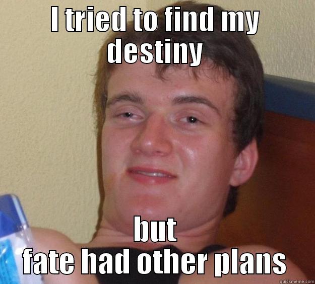 Find my destiny - I TRIED TO FIND MY DESTINY BUT FATE HAD OTHER PLANS 10 Guy