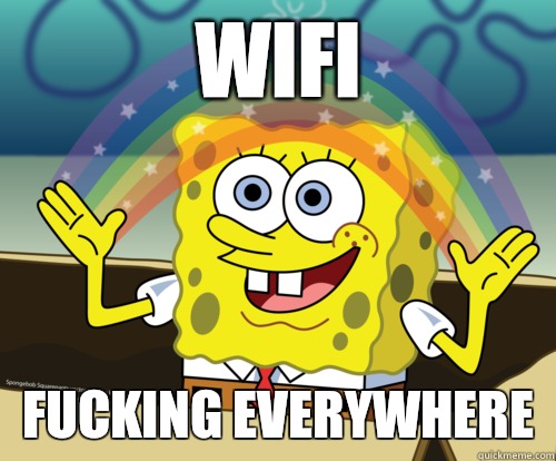 WiFi Fucking Everywhere   Spongebob rainbow