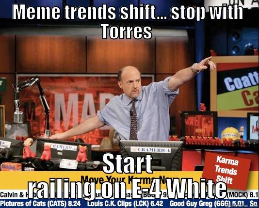 MEME TRENDS SHIFT... STOP WITH TORRES  START RAILING ON E-4 WHITE Mad Karma with Jim Cramer