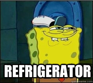  Refrigerator  Baseball Spongebob