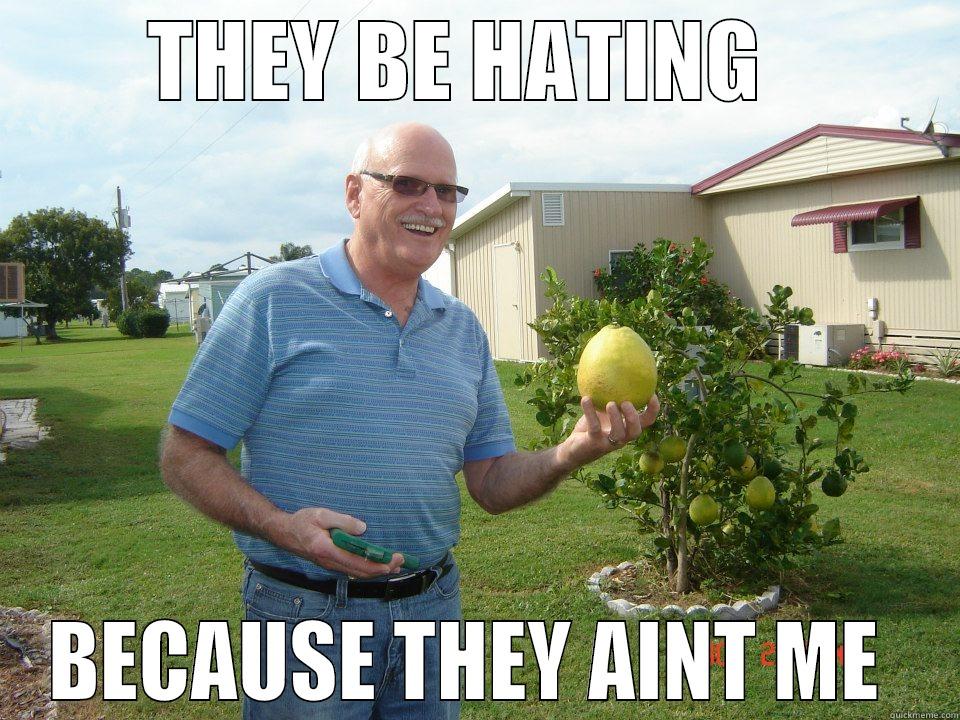 THEY BE HATING   BECAUSE THEY AINT ME  Misc