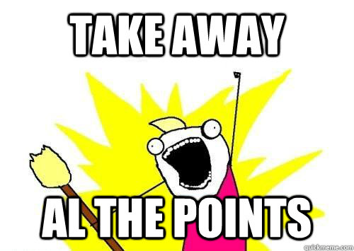 Take Away Al the points  x all the y