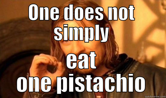 ONE DOES NOT SIMPLY EAT ONE PISTACHIO Boromir