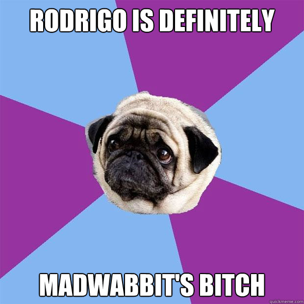 Rodrigo is definitely madwabbit's bitch  Lonely Pug