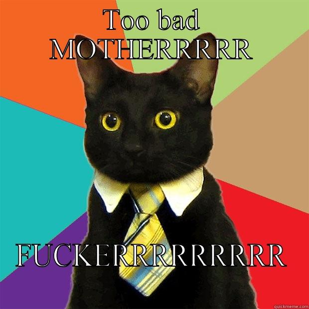 TOO BAD MOTHERRRRR FUCKERRRRRRRRR Business Cat
