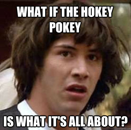 What if the hokey pokey is what it's all about?  conspiracy keanu