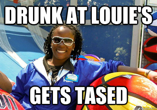 Drunk at Louie's Gets tased  Cedar Point employee