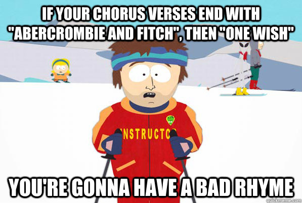 If your chorus verses end with 