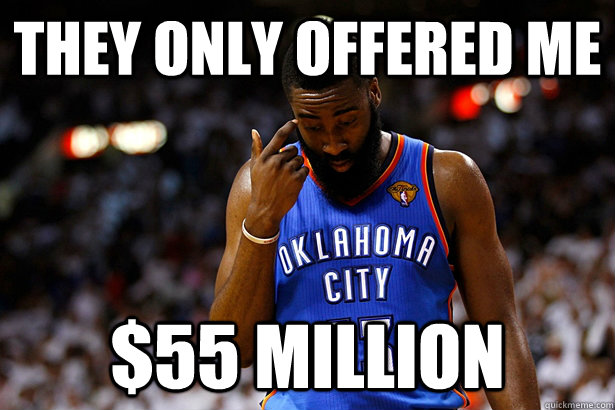 They only offered me $55 million  NBA Player Problems
