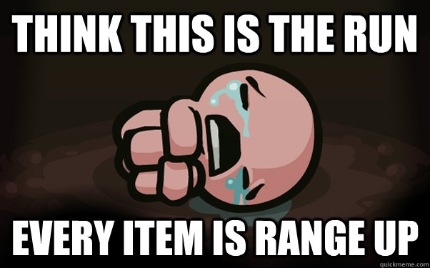 think this is the run every item is range up - think this is the run every item is range up  The Binding of Isaac