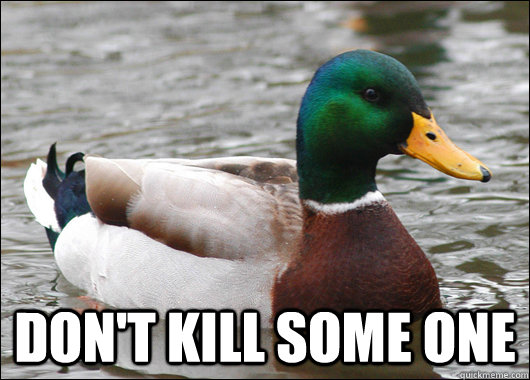  Don't kill some one   Actual Advice Mallard