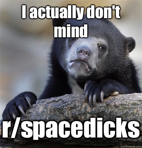 I actually don't mind r/spacedicks  Confession Bear