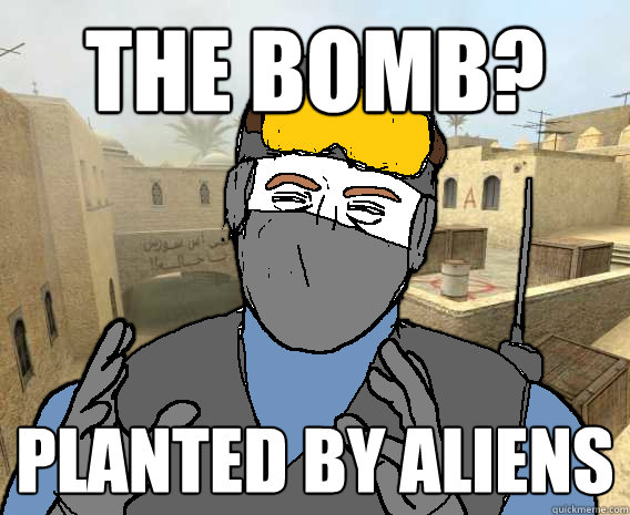 the bomb? planted by aliens  