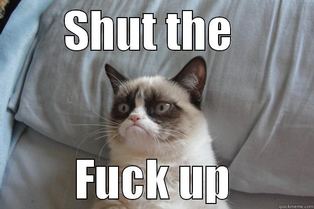 SHUT THE  FUCK UP Grumpy Cat