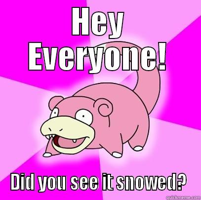 HEY EVERYONE! DID YOU SEE IT SNOWED? Slowpoke
