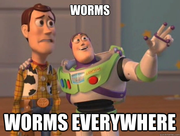 WORMS WORMS EVERywhere  Buzz Lightyear