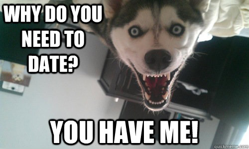 why do you need to date? you have me! - why do you need to date? you have me!  Obsessive Dogfriend