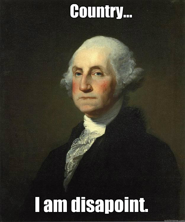 Country... I am disapoint. - Country... I am disapoint.  George Washington