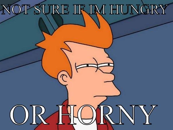 NOT SURE IF IM HUNGRY  OR HORNY Futurama Fry