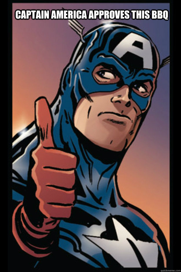 Captain America approves this bbq  july 4th bbq