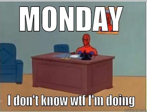 MONDAY I DON'T KNOW WTF I'M DOING  Spiderman Desk