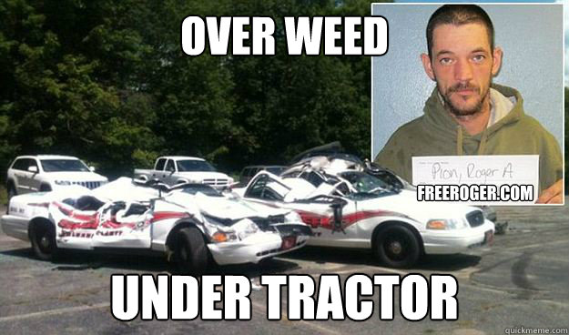 Over Weed Under Tractor freeroger.com  
