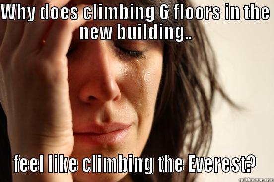 WHY DOES CLIMBING 6 FLOORS IN THE NEW BUILDING.. FEEL LIKE CLIMBING THE EVEREST? First World Problems