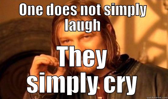 ONE DOES NOT SIMPLY LAUGH THEY SIMPLY CRY Boromir