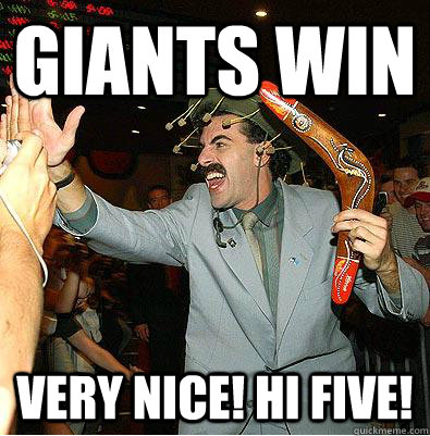 Giants WIN Very Nice! Hi Five! - Giants WIN Very Nice! Hi Five!  Misc