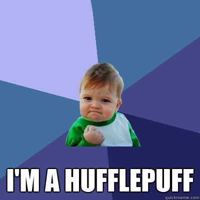  I'm a hufflepuff  Success Kid