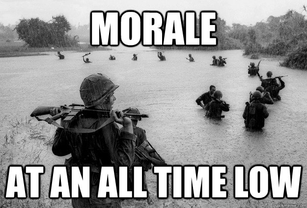 morale at an all time low - morale at an all time low  morale