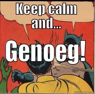 KEEP CALM AND... GENOEG!  Slappin Batman
