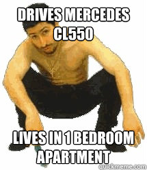 drives mercedes cl550 lives in 1 bedroom apartment  Rabiz Razmik