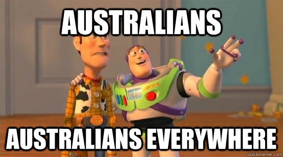 Australians Australians everywhere  Buzz Glitter