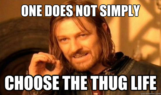 One Does Not Simply choose the thug life  Boromir