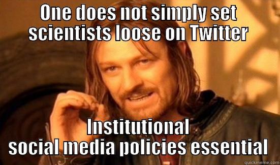 ONE DOES NOT SIMPLY SET SCIENTISTS LOOSE ON TWITTER INSTITUTIONAL SOCIAL MEDIA POLICIES ESSENTIAL Boromir