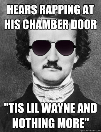 hears rapping at his chamber door 