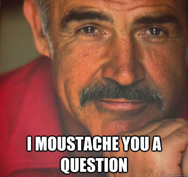  I moustache you a question  Sean Connery Moustache You A Question