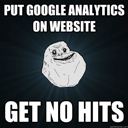 put google analytics on website get no hits  Forever Alone