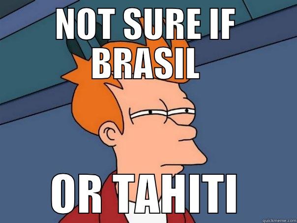 NOT SURE IF BRASIL OR TAHITI Futurama Fry