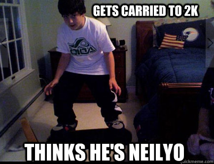 Gets carried to 2k  THinks he's neilyo - Gets carried to 2k  THinks he's neilyo  Loser Lopiano