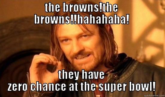 THE BROWNS!THE BROWNS!!HAHAHAHA! THEY HAVE ZERO CHANCE AT THE SUPER BOWL! Boromir